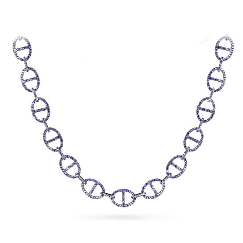 APM Monaco necklace [Romantic Confession] Chain link design is simple and versatile, trendy and personalized, unisex style pig nose AC5864KBR синий