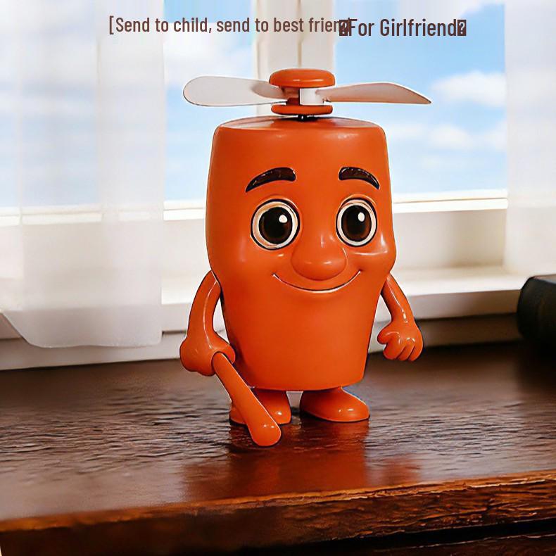 

USB Silent Cartoon Desktop Mini Fan for Dorm or Office Color Box Packaging + USB Charging Cable
