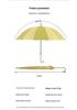 Sturdy 16-Rib Large-Handle Umbrella with Custom Logo for Primary School Students