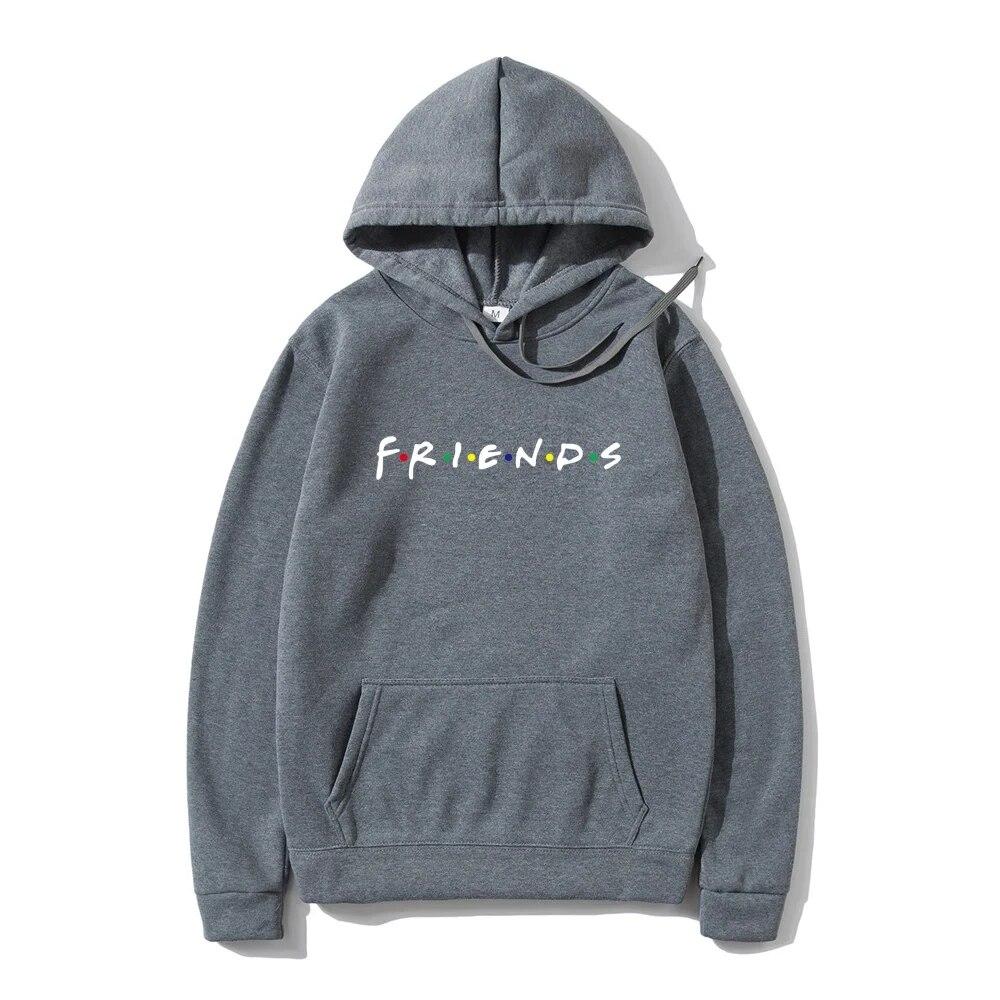 Autumn Unisex Hoodies Harajuku Friends Print Long Sleeve Hooded Oversized Sweatshirts Y2k Casual Women Hoodie Unisex Clothing Unisex