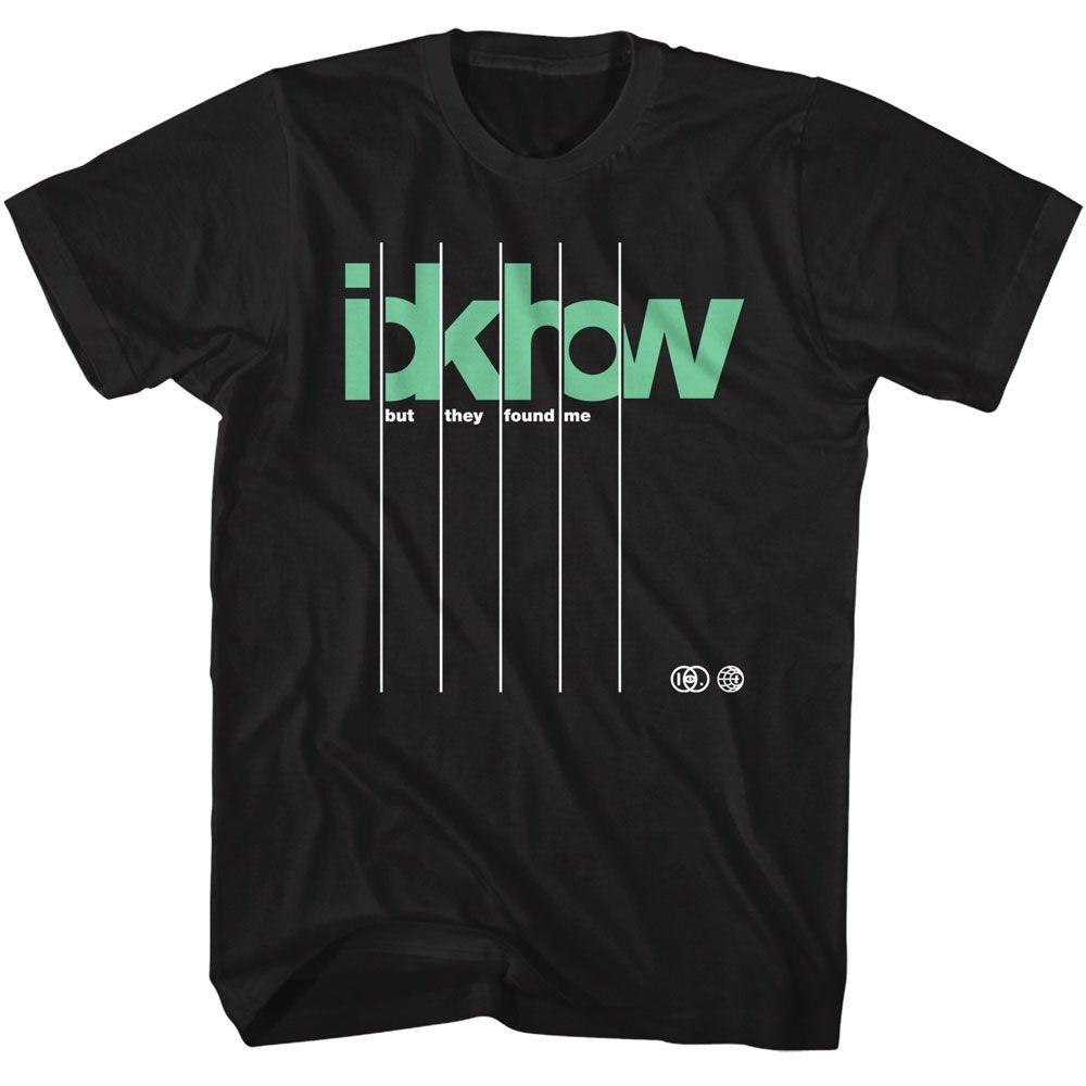 iDKHOW Logo Splice Black Music T-shirt Tops Tees Men's Women's Unisex