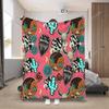 Cow Head Print Throw Blanket Flannel Blanket, Soft Warm Throw Blanket Nap Blanket For Couch Sofa Office Bed Custom blankets