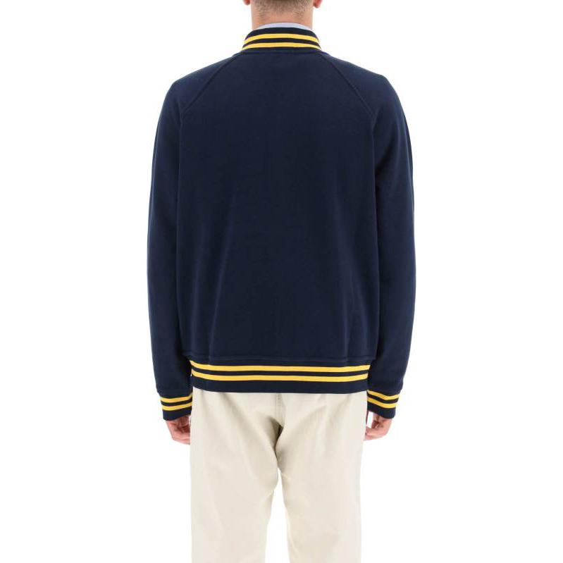 Polo Ralph Lauren Bokstavsbroderi Randig Kant Enkelknäppt Jacka Herrjackor Mörkblå 710878501-001