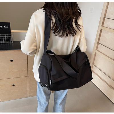 Casual Dry-Wet Separati Gym Bag Solid-Colour Minimalist Leisure Yoga Sports Bag Large-Capacity Short-Trip Shoulder Travel Bag