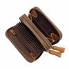 [WACHIFIELD] Dayan the Cat, Easy To Use, Double-Sided Card and Coin Purse, Genuine Leather, Double Coin Purse, Czech Step