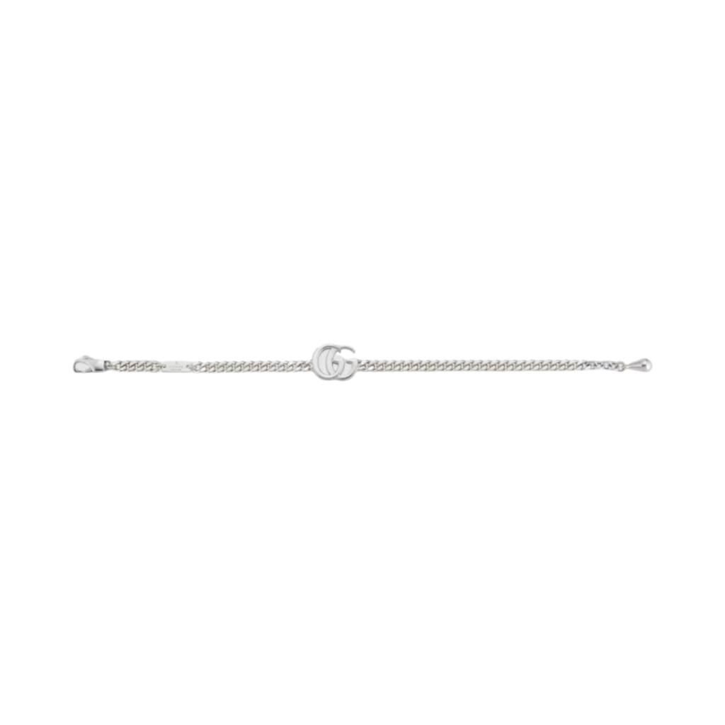 Gucci GG Marmont Double G Pendant Shiny 925 Silver Bracelet Unisex Bracelet 814917-J8400-8106