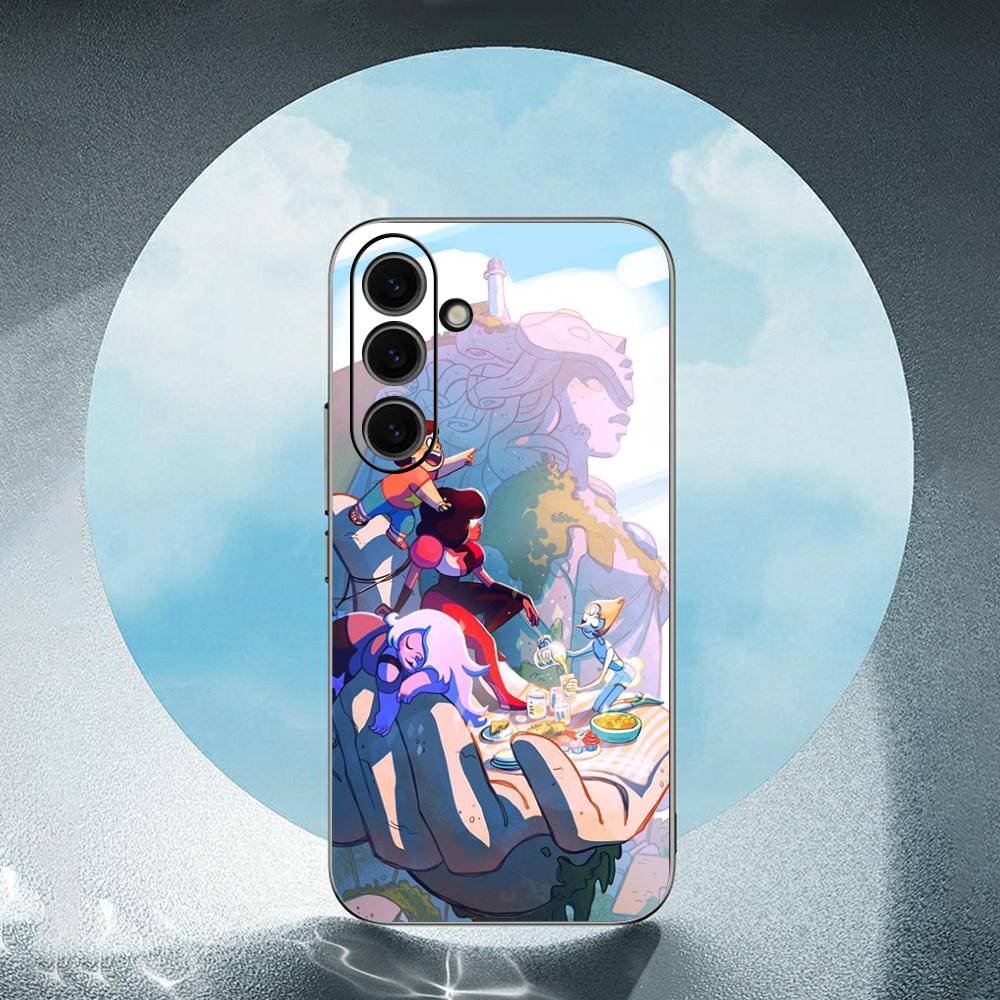 

S-StevenS Universey Luxury Black Phone Case For Samsung Galaxy S23 S24 S25 Ultra S22 Plus S21 SamsungS20 5G