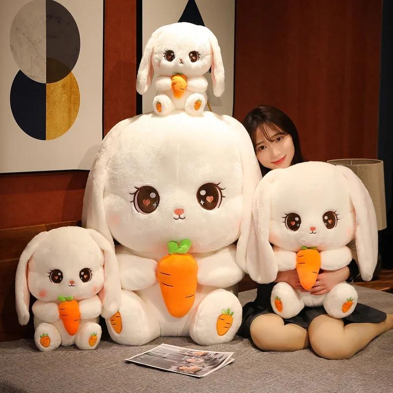New 304050Cm Kawaii Bunny Dolls Lovely Long Ear Rabbit Plush Toys Stuffed Soft Animal Pillow Girls Kids Birthday Xmas Gifts