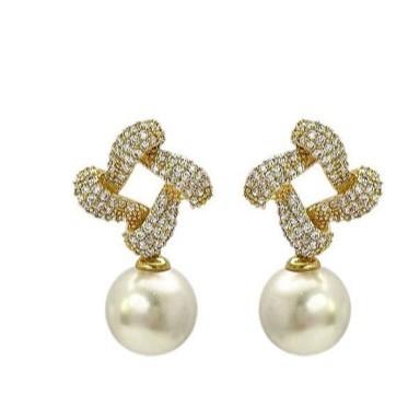 

Needle Korean Fashion Pearl Drop Earrings For Women Jewelry 2025 Trending New Luxury Women s Crystal Earrings Brincos серебряный
