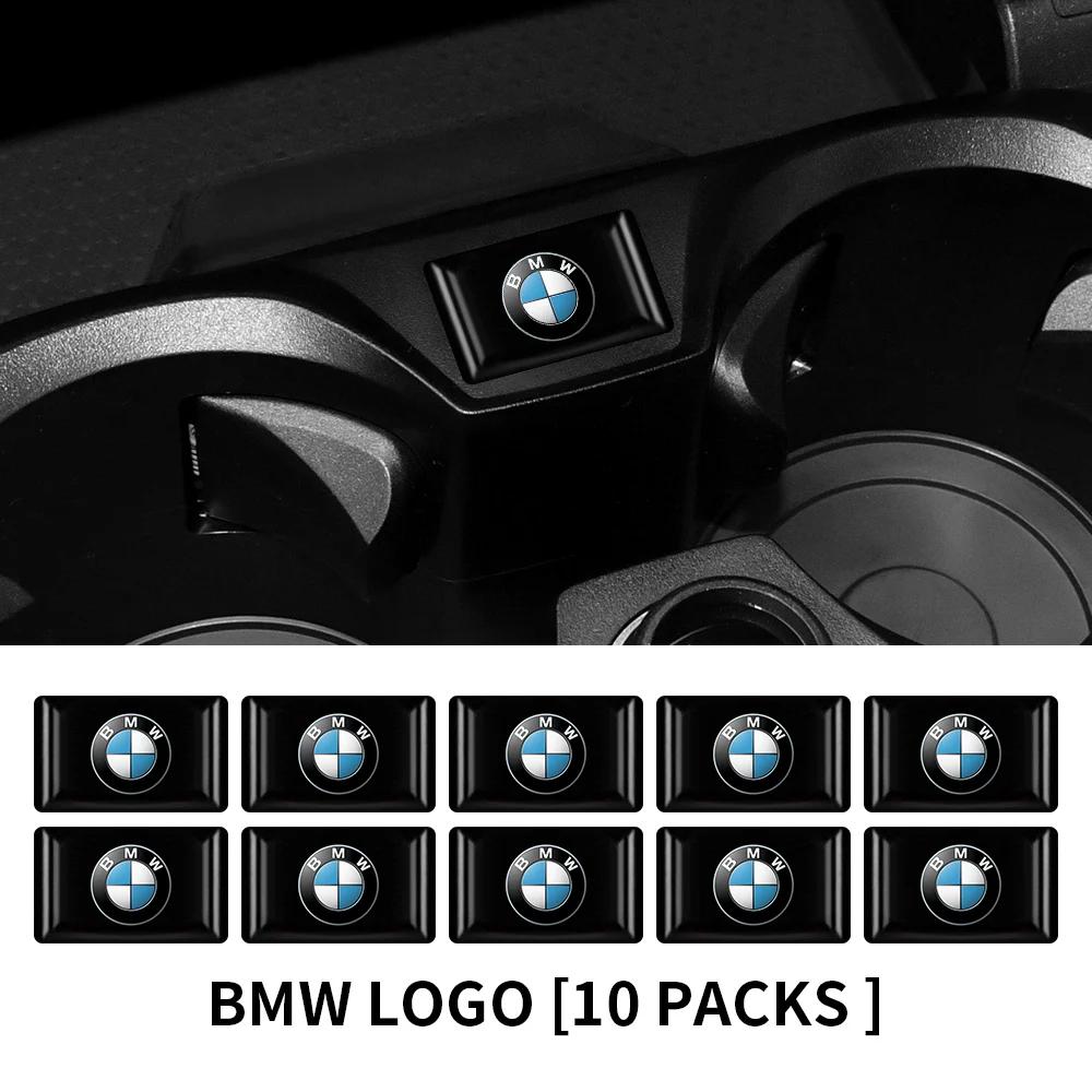 10Pcs Car Styling 3D Emblem Epoxy Decoration Stickers For Bmw M Performance Alpina X1 X3 X4 E87 E36 E46 E90 E39 F10 F16 X6 M3
