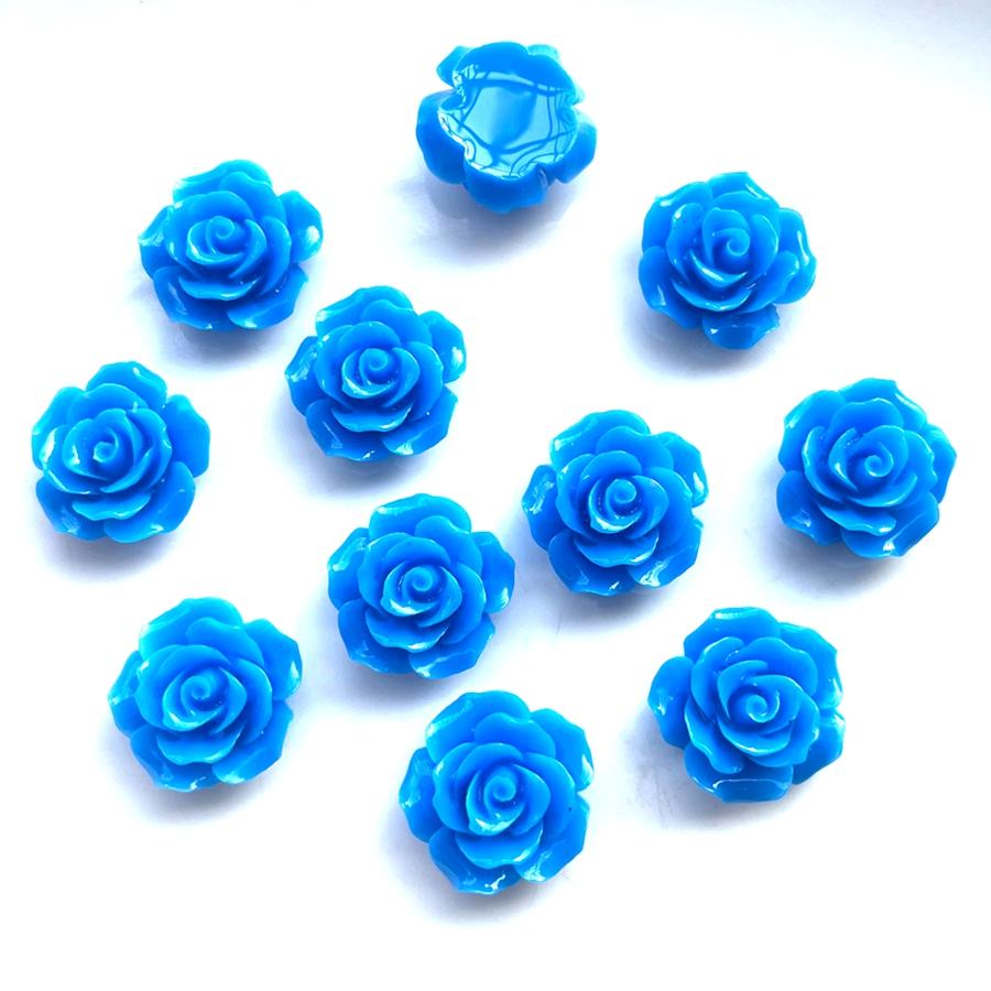 20 pieces of colorful 20mm flat back resin 3D roses suitable for decorating phone cases, jewelry making, DIY materials