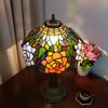Traditional Style Table Lamps Stained Glass Blossoming Rose Vintage Desk Light Bedroom Mediterranean Restaurant Turkish Home Dec