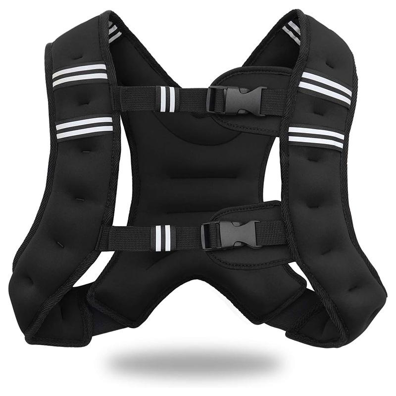 Adjustable Reflective Fitness Weighted Vest with Detachable Weights