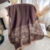 Ethnic Style Shawl Cape Women Travel Photo Wearing Warm Thickened Cape