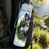 1PC Wild Wolf Winter Animal Portrait 750ml Color Plastic Sports Water Bottle Leakproof Flip Straw Lid Suitable for Sports Office Home Use