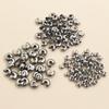 50 Pcs Stainless Steel Crescent Buckle Positioning Beads for Bracelets