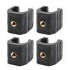 4pcs U Shaped Mount Bracket Fishing Flashlight Holder Universal Light Lamp Clip 1/4in Thread Flashlight Mounting Clamp