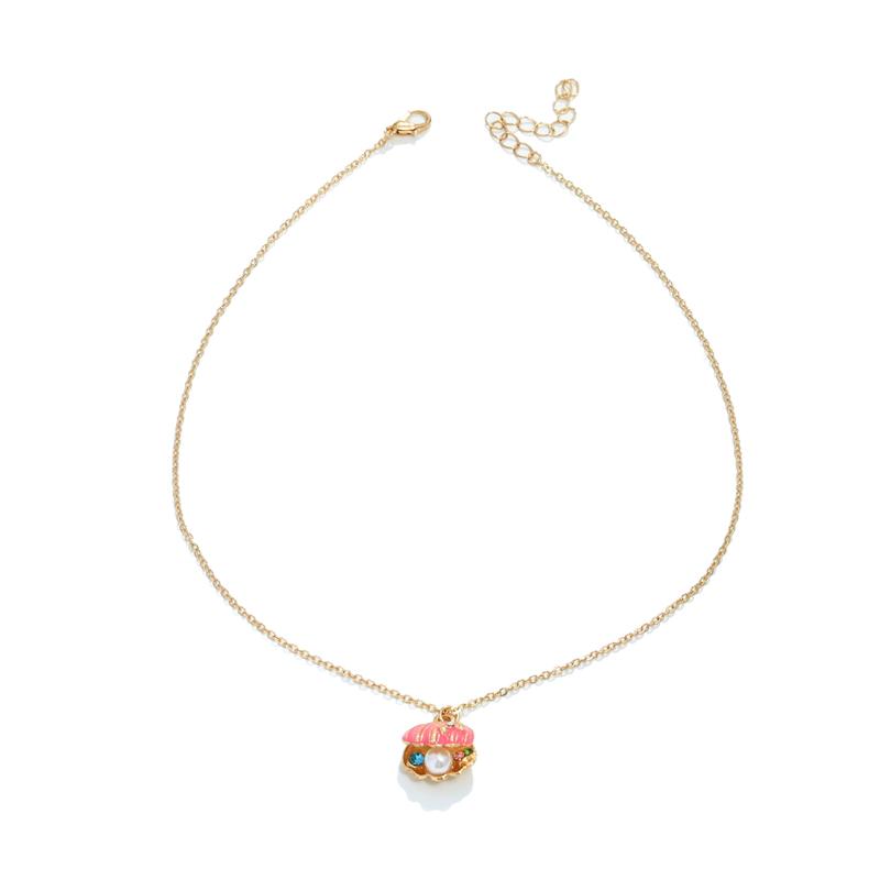 2026 Summer Imitation Pearl Crystal Pendant Necklace for Women Luxury Colorful Shell Clavicle Chain Beach Vacation Jewelry Gift