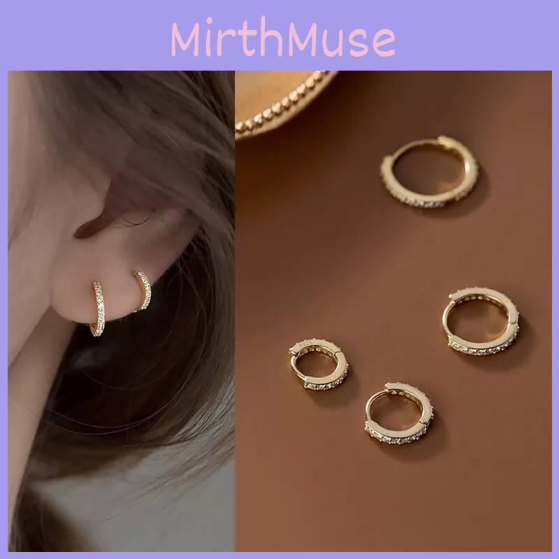 Elegant Geometric Mini Earrings For Women With Sparkling Zirconia And Unique Styles