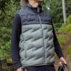 Unisex Color-Block Down Vest: Lightweight, Warm, Windproof Winter Jacket with Stand Collar