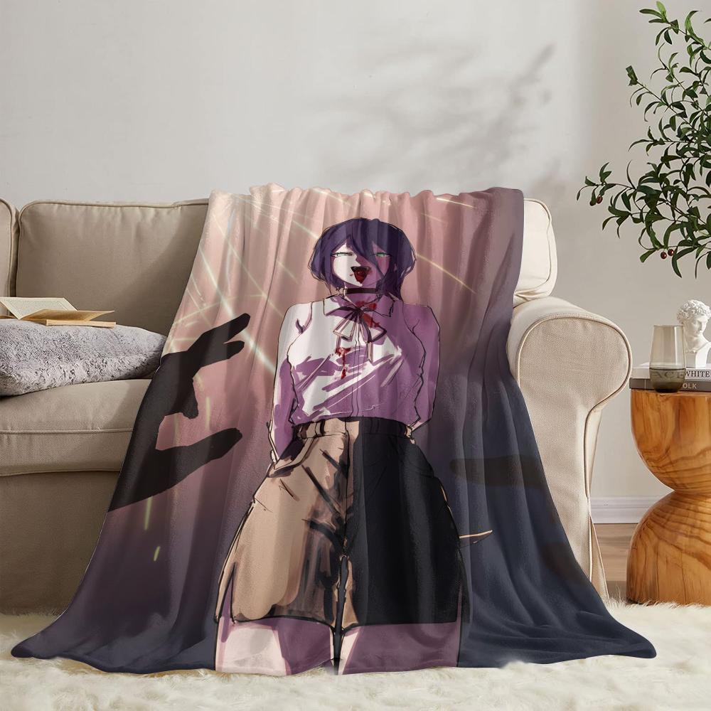 GUOYU Blanket Cchainsaw man Raze Throw Soft Flannel Throw Summer Blanket Lightweight Cozy Nap Blanket for Sofa Bed Travel