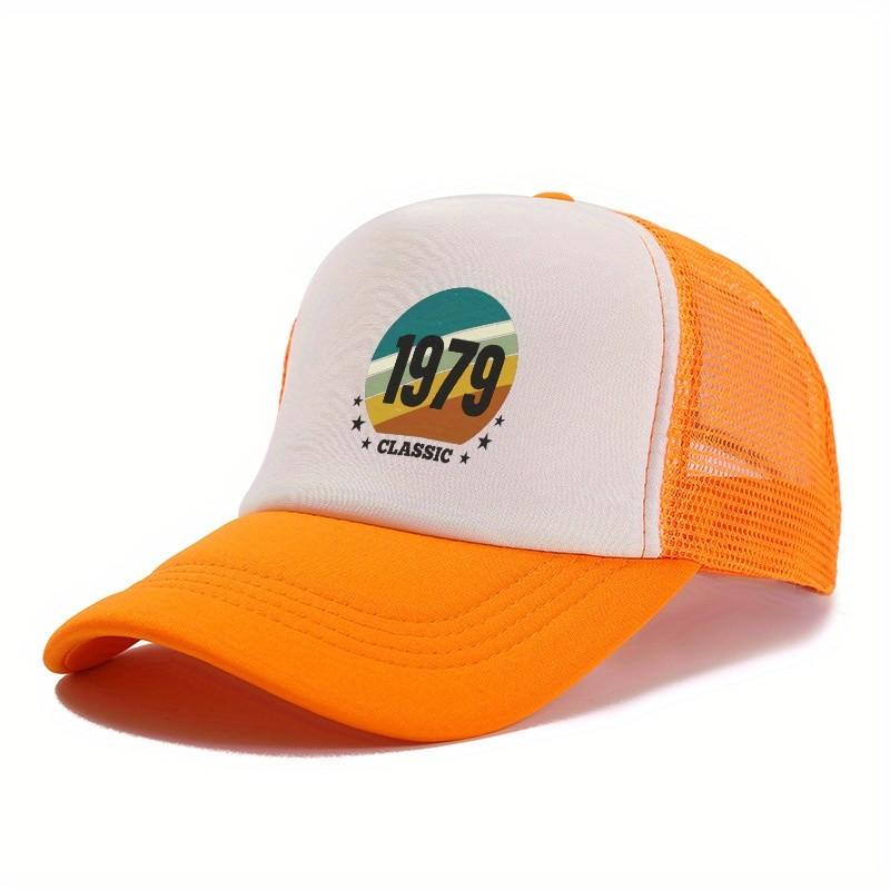 Classic Birthday Retro Trucker Hat Unisex Adjustable Polyester Mesh Snapback for Casual Outdoor Wear