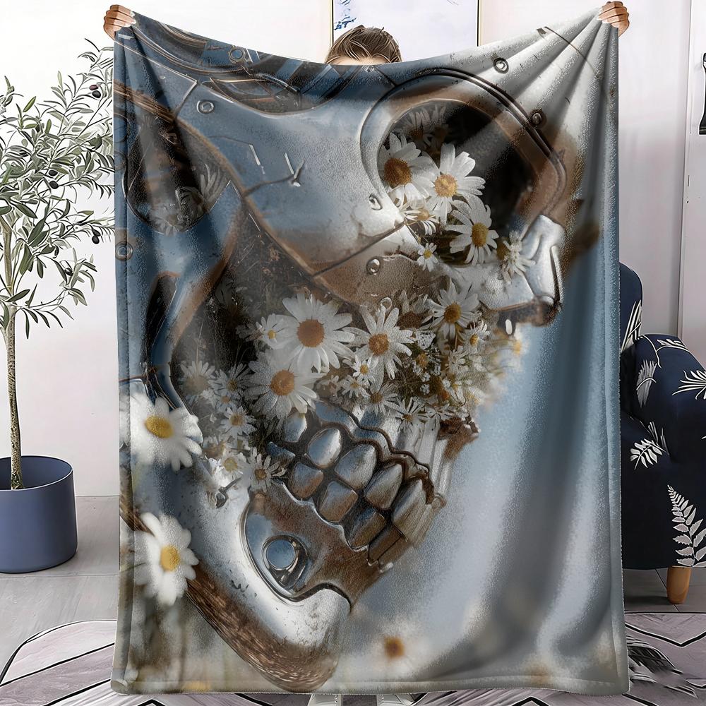 Daisy Cute Throw Soft Flannel AC Blanket Lightweight Summer Nap Throw Cozy  Blanket for Sofa Bed Travel Home