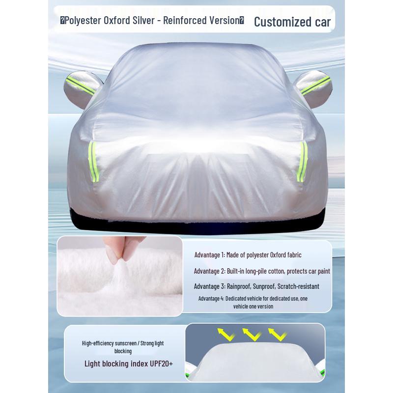 

Thickened Haval H6 Car Cover: Sun, Hail, Rain Protection Heat Insulation for Menglong M6, Big Dog, 2nd Gen. Haval H8