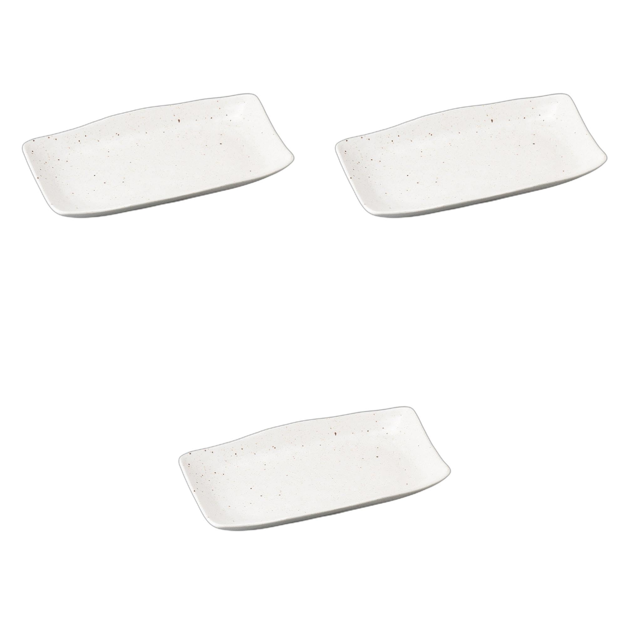 

Setomonohonpo Set of 3 White Glazed Atka Mackerel Plates x x Ceramic Long Plates (Setomonohonpo) [29.8 17.4 3.3 cm]