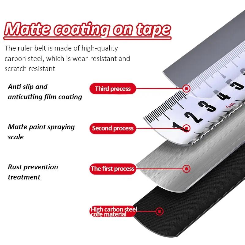 Steel Tape Measure 7.5M*25MM/3M*19MM Household Anti-fall Thickened Durable Meter Ruler Wear-resistant Box Ruler.