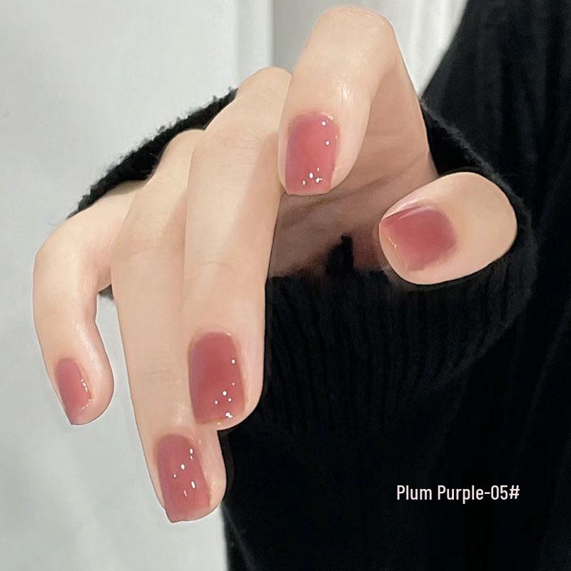 2024 Trendy Glitter Nail Gel Polish Set In Grape and Plum Purple for Salons