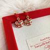Silver Needle Chinese Lion Fortune Drop Earrings: New Year Festive High-End Dangle Earrings for Women