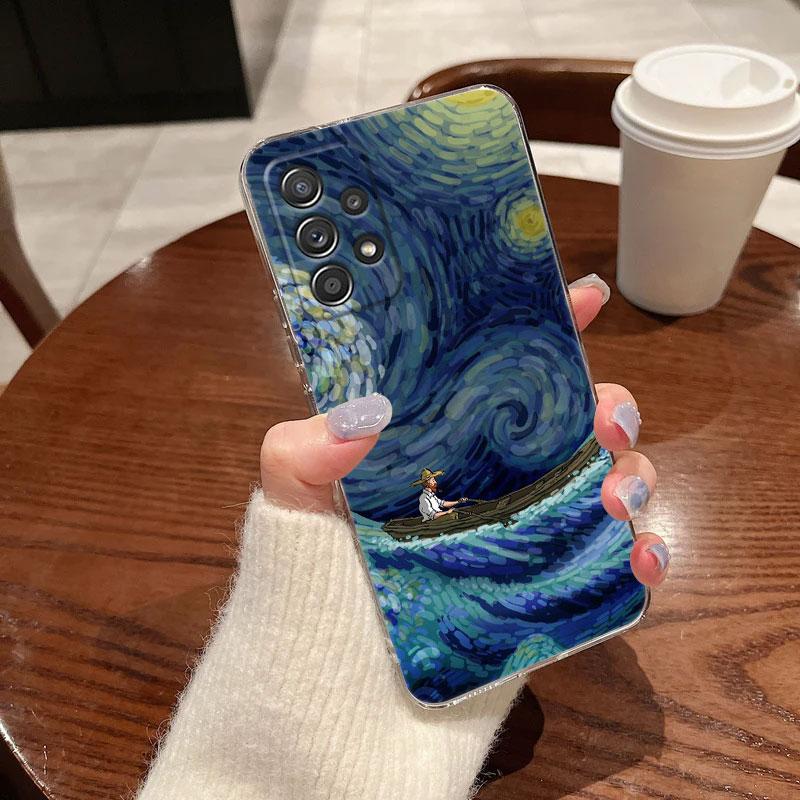 Interesting Van Gogh Art Clear Phone Case For Samsung Galaxy A56 A57 A37 A55 A54 A36 A35 A26 A25 A16 A17 A07 A52 A34 A21s Cover