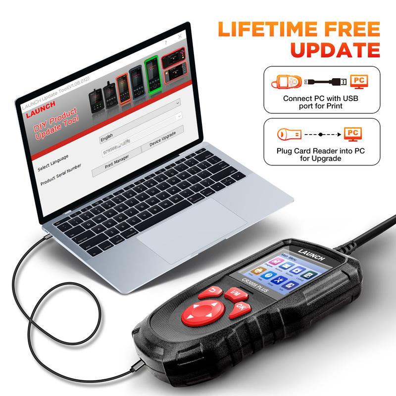 LAUNCH CR3008 PLUS OBD2 Skener Diagnostické Nástroje Motoru a Baterie Auto Čtečka Chybových Kódů Skenování Doživotní Bezplatná Online Aktualizace