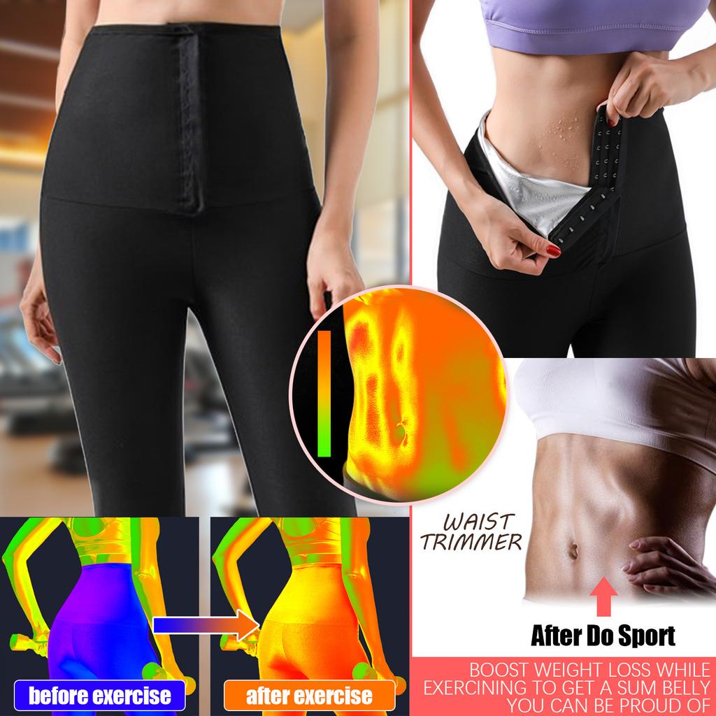 Women Sweating Elastic Waist Trainer  Fitness Leggings Pants