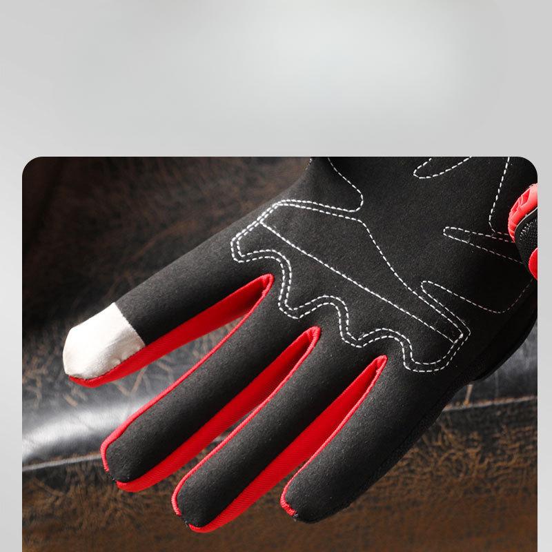 Riding Gloves Motorcycle Full Finger Protection Outdoor Sports Breathable Non Slip Touch Screen Wear Resistant Shock Absorbing Fitness Gloves