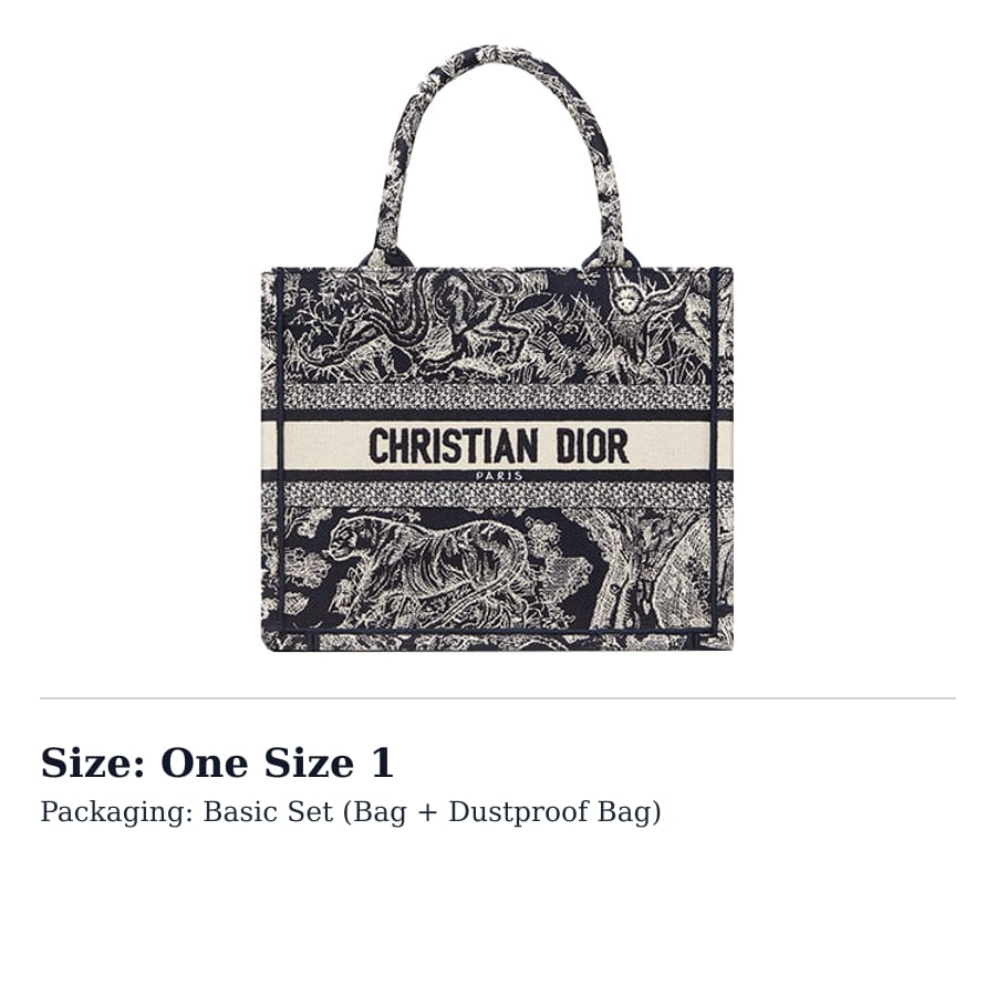 Dior Small DIOR Book Tote Bag Toile De Jouy Reverse Embroidery M1265ZRGO-M928