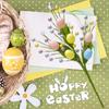Easter Tree Branch Colorful Eggs Artificial Flower Arrangements Bouquets Decoration Wedding Festival Parties Ornament