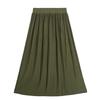 Summer Women's Casual Fashion Plus Size Loose Retro High-waisted Mid-length Skirt Female Pleated Skirt