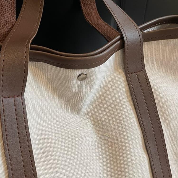 Large capacity canvas tote bag women's shoulder bag