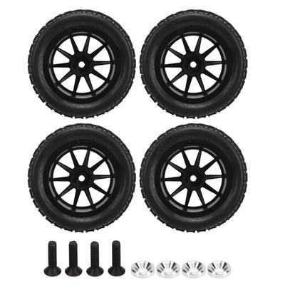 4Pcs 116 Scale RC Car Tires RC Tires with 10 Spokes for 116 Remote Control Car AXI31594 2BL