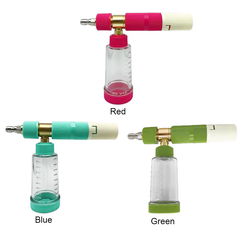 100ml Water Foam Pot with 1/4 Inch Quick Connector Soap Foam Spray Bottle Adjustable Pressure Washer Gun for Cleaning Cars SUVs