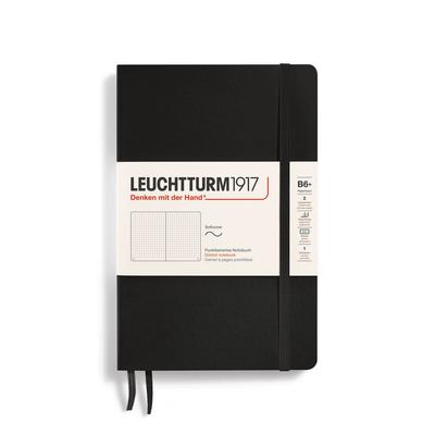 LEUCHTTURM1917 Notebooks Softcover Paperback (B6+) Black Softcover Paperback (B6+) Dot 358291