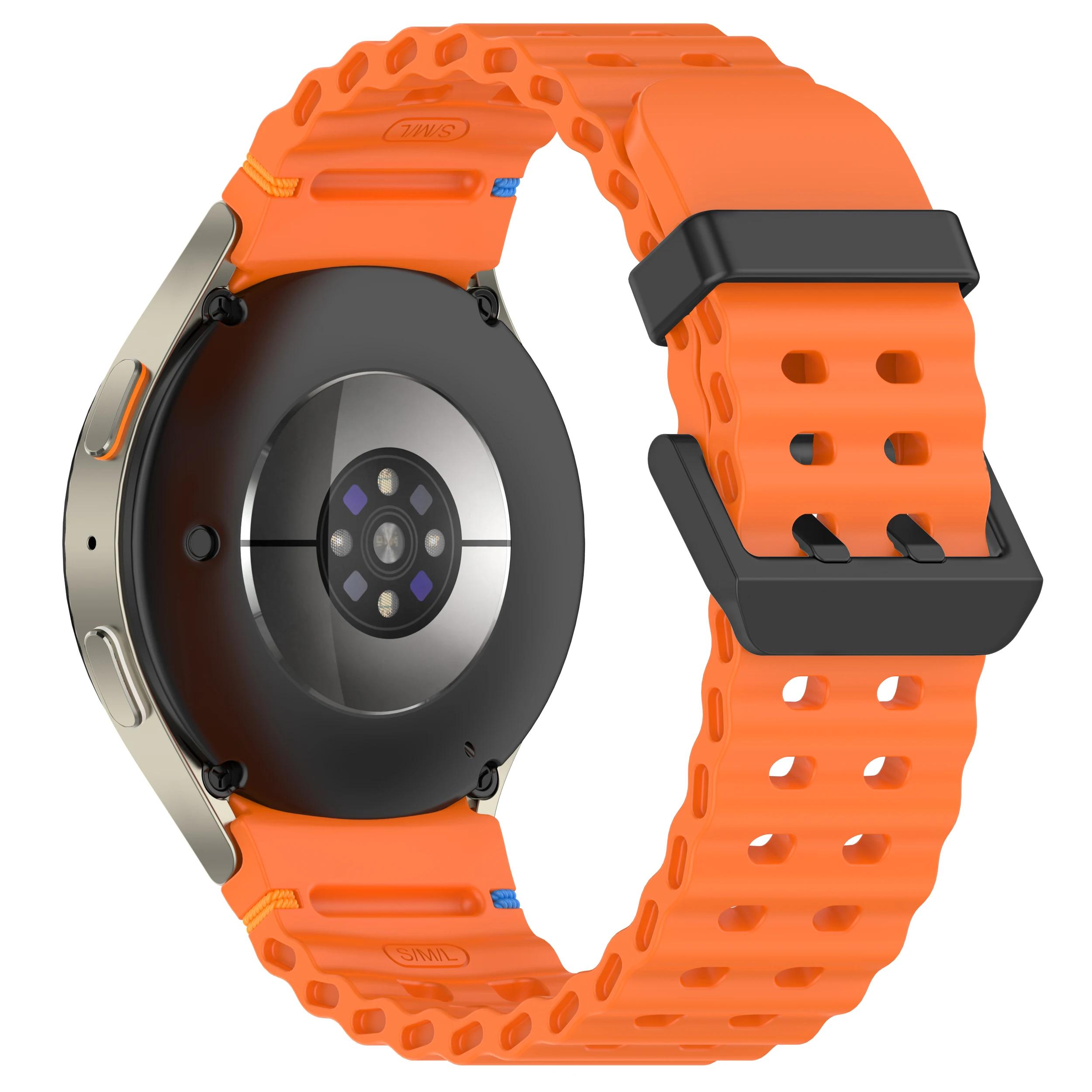 

Band for Samsung Galaxy Watch 7/6/5 Pro/4 classic 40mm 44mm Sport Silicone No Gaps wrist correa Bracelet Galaxy Watch 7 straps Watch 5 pro 45mm