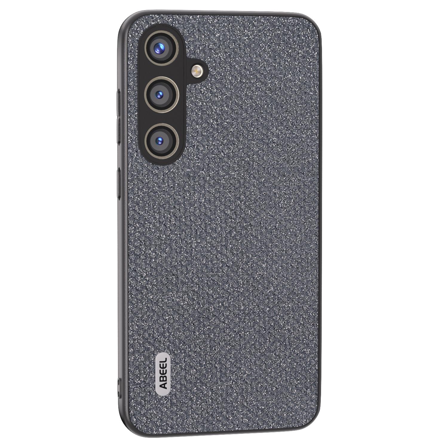 

ABEEL For Samsung Galaxy S24+ Protective Phone Cover Rhinestone Texture Leather Back Case Grey