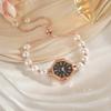 Elegant Simplicity High-End Version Pearl Sliding Bracelet Style Watch for Women Fashionable Trendy Quartz Wristwatch