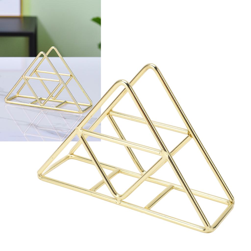 Napkin Holder Fashion Thickened Widened Triangular Freestanding Metal Wrought Iron Vertical Tissue Holder