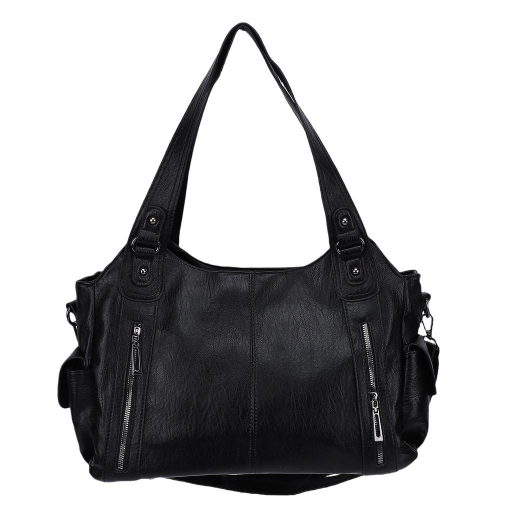 Shoulder Bag Simple Stylish PU Leather   Bag Large Capacity Handbag for Daily Use
