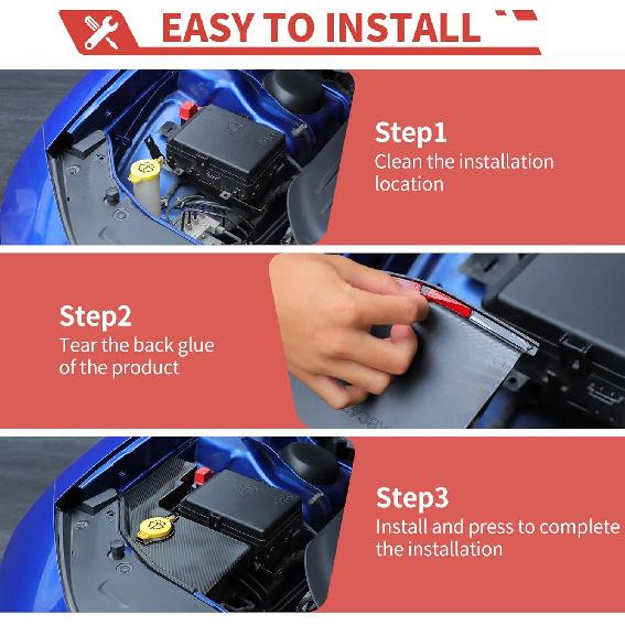 Windshield Washer Tank Engine Bay Side Panel Cover Accessories Compatible with Dodge Charger/Chrysler 300 300c 2011-,for Dodge Challenger