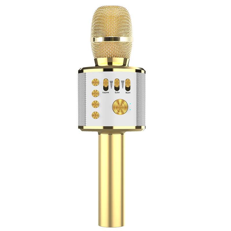 Wireless Bluetooth Speaker Mic Karaoke Microphone Handheld Portable Microphone Mobile Phone Music Player for Children Home KTV